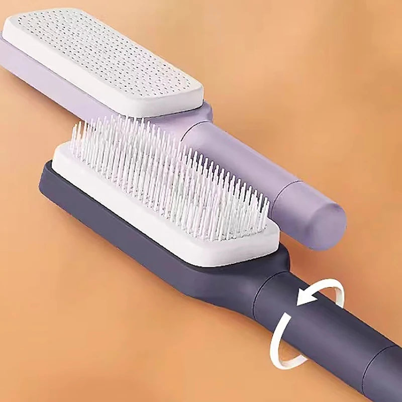 One Key Cleaning Hairbrush